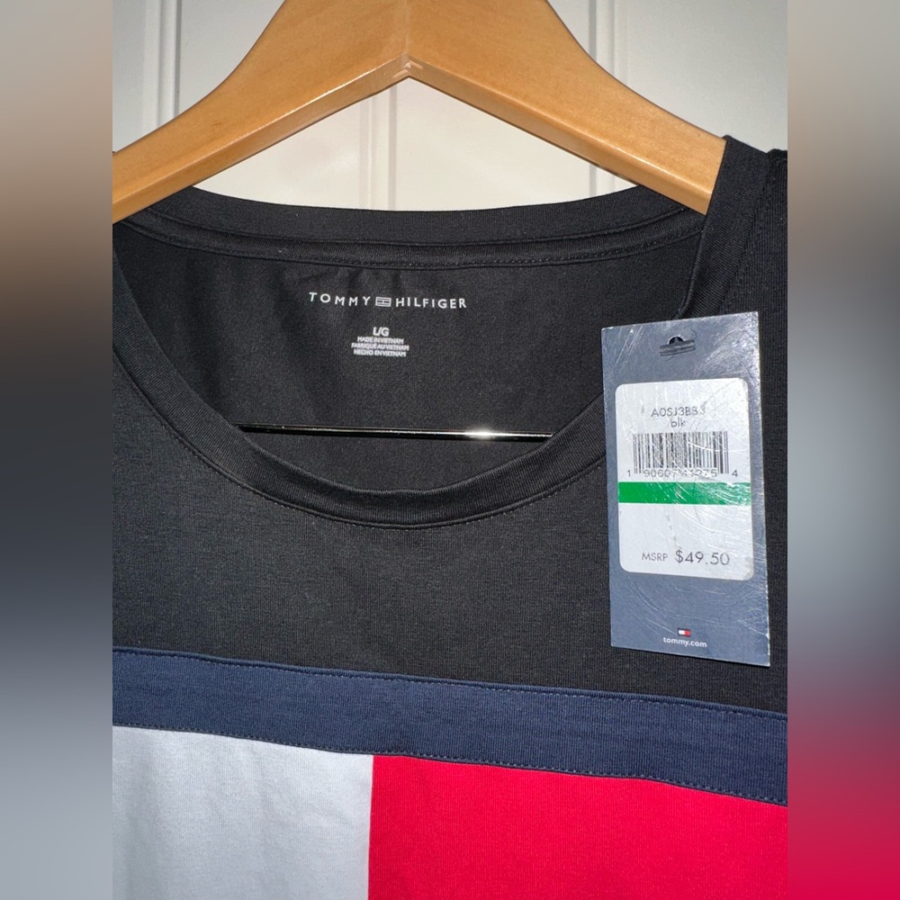 Tommy Hilfiger Black, Navy, White & Red Colorblock Tee Dress - Picture 2 of 4